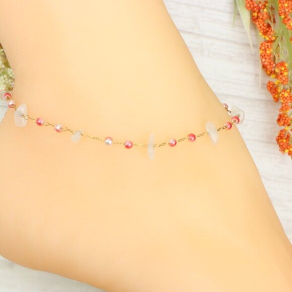 "Handmade Anklet – Elegant & Delicate Jewelry for Women | UNVRC1679 - Picture 9 of 10